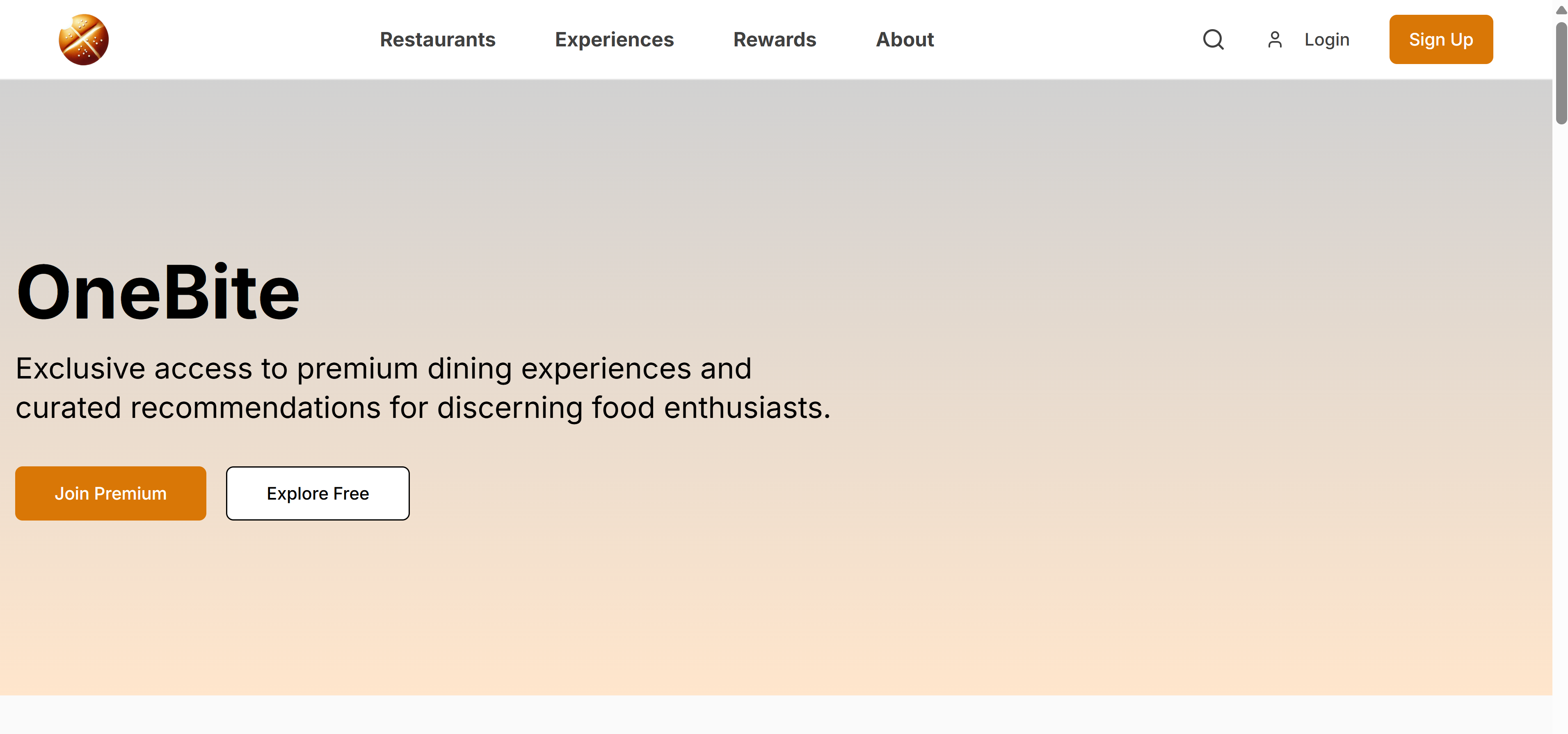 OneBite App – MVP Dining Experience